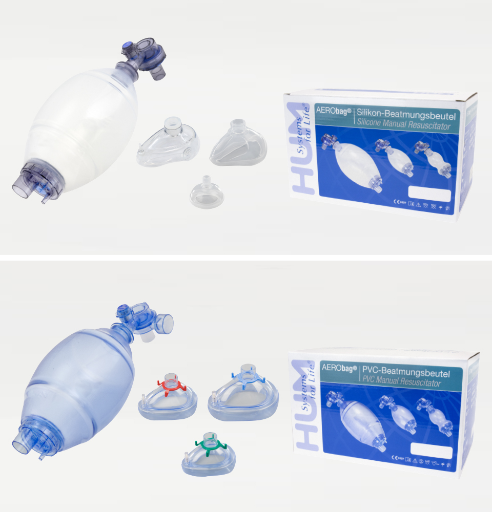 AERObag Beatmungsbeutel PVC, für Erwachsene mit Maske Gr. 3 und 5